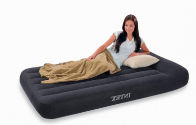 Односпальный надувной матрас Intex Pillow Rest Classic Bed FIBER-TECH 99*191*25(32), 64141