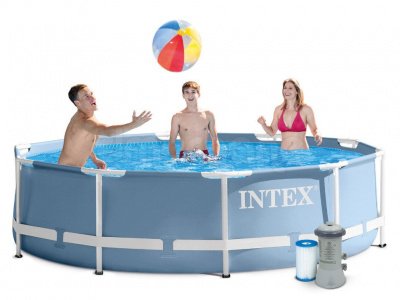 Каркасный сборный бассейн Intex Metal Frame Pool 26702 305*76 с фильтром